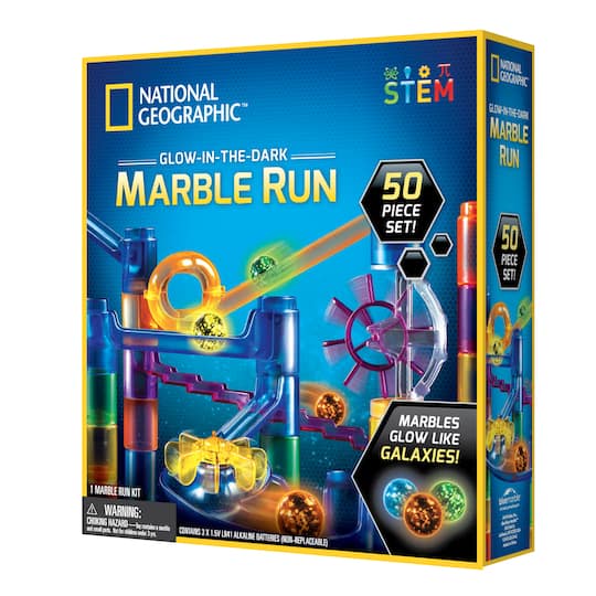 National Geographic™ 50-Piece Glow-in-the-Dark Marble Run